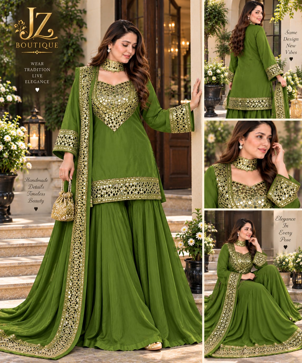 Sharara, Kamees with Dupatta