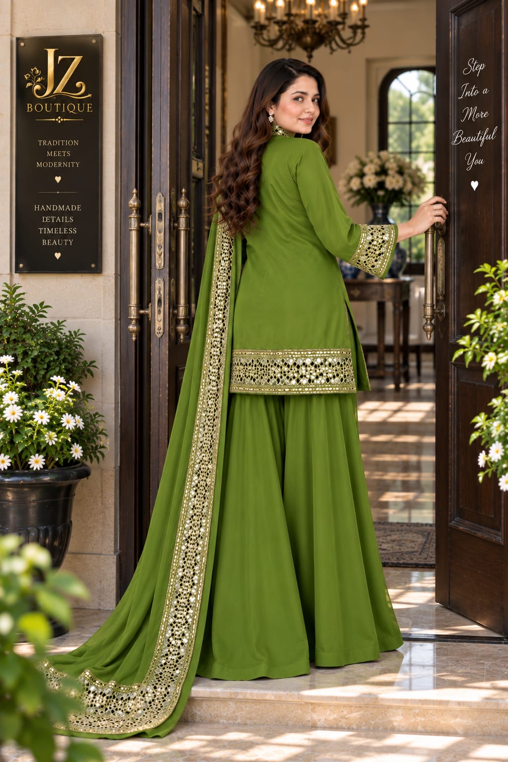Sharara, Kamees with Dupatta