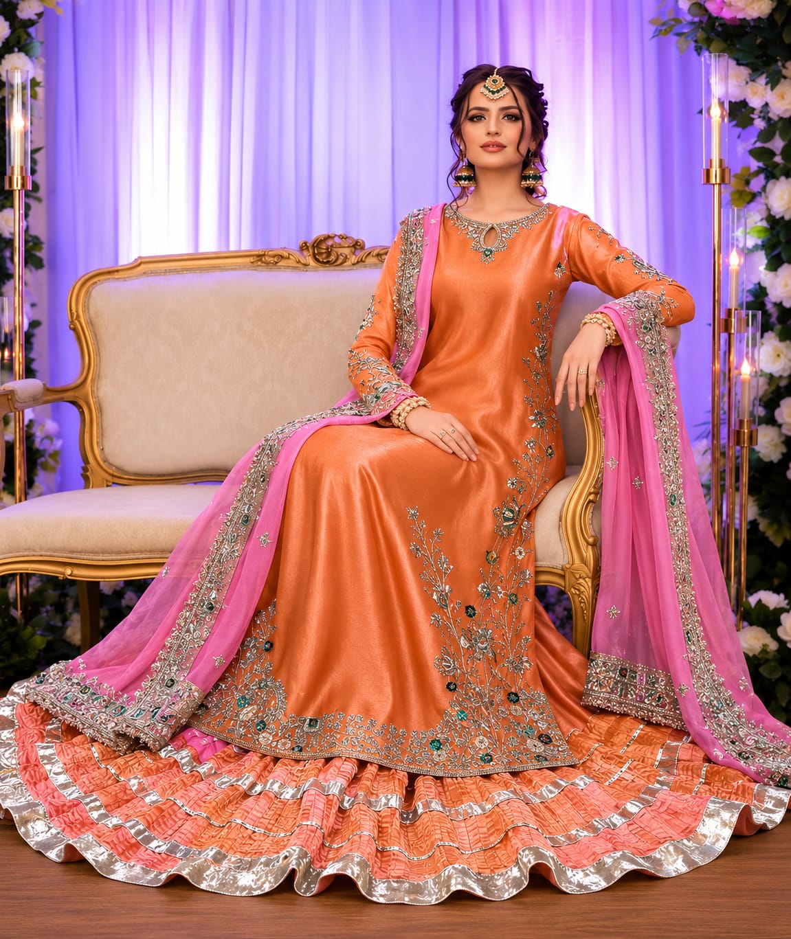 lehenga with long shirt